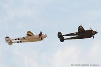 N7723C @ KCNO - Lockheed P-38L Lightning Honey Bunny  C/N 7985, NL7723C