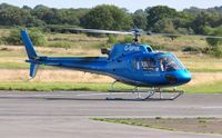 G-SPVK @ EGFH - Visiting Ecureuil operated by SD Helicopters. - by Roger Winser