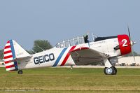 N60734 @ KOSH - North American SNJ-2 Texan  C/N 2032 - Geico Skytypers, N60734 - by Dariusz Jezewski www.FotoDj.com