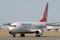 TC-JVA @ LFBD - Boeing 737-8F2, Taxiing to holding point Delta rwy 05, Bordeaux Mérignac airport (LFBD-BOD) - by Yves-Q