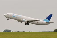 OO-TNQ @ EGSH - Leaving Norwich for Liege. - by keithnewsome