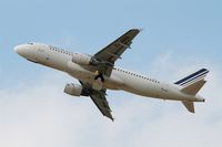 F-HBNA @ LFBD - Airbus A320-214, Take off rwy 23, Bordeaux Mérignac airport (LFBD-BOD) - by Yves-Q
