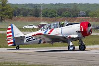 N65370 @ KFRG - North American SNJ-2 Texan  C/N 2562 - Geico Skytypers, N65370
