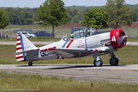 N7648E @ KFRG - North American SNJ-3 Texan  C/N 786987 - Geico Skytypers, N7648E