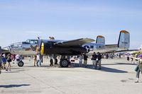 N2825B @ KCEF - North American RB-25 Miss Hap  C/N 62-2837, NL2825B