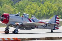 N65370 @ KCEF - North American SNJ-2 Texan  C/N 2562 - Geico Skytypers, N65370