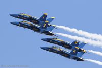 163491 @ KCEF - F/A-18C Hornet 163491 C/N 0727 from Blue Angels Demo Team  NAS Pensacola, FL