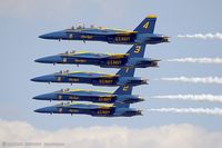 162885 @ KCEF - F/A-18B Hornet 162885  from Blue Angels Demo Team  NAS Pensacola, FL