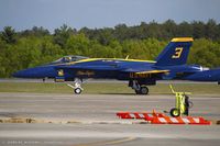 163498 @ KCEF - F/A-18C Hornet 163498 C/N 0737 from Blue Angels Demo Team  NAS Pensacola, FL