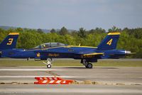 163468 @ KCEF - F/A-18D Hornet 163468 C/N 0691 from Blue Angels Demo Team  NAS Pensacola, FL