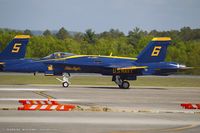 163491 @ KCEF - F/A-18C Hornet 163491 C/N 0727 from Blue Angels Demo Team  NAS Pensacola, FL