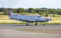 LX-FDI @ EGFH - Visiting PC-12 operated by Jetfly Aviation. - by Roger Winser