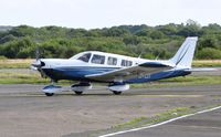 G-DIGI @ EGFH - Visiting Cherokee Six aircraft. - by Roger Winser