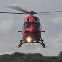 G-WENU @ EGFH - Dafen, Carmarthenshire based Wales Air Ambulance helicopter (Helimed 57). - by Roger Winser