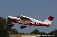 N6634J @ KOSH - Piper PA-28-180 Cherokee  C/N 28-5101, N6634J - by Dariusz Jezewski www.FotoDj.com