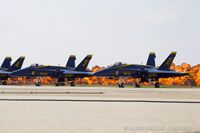 163435 @ KOSH - F/A-18C Hornet 163435 C/N 0634 from Blue Angels Demo Team  NAS Pensacola, FL