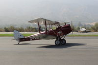 N60MZ @ SZP - 1930 DeHavilland DH-60G GIPSY MOTH, DeHavilland GIPSY II 4 cylinder inverted in-line air-cooled 120 Hp, Experimental class, taxi off the active. NOTE: DeHavilland spells it GIPSY, not GYPSY, Our FAA registration concurs  with the correct GIPSY spelling. - by Doug Robertson