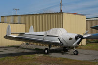 N94389 @ L36 - Locally-based 1946 Ercoupe 415-C under cover @ Rio Linda Airport, CA (to N415TB with new owner in La Verne, CA 2010-06-21) - by Steve Nation