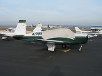 N7464V @ KLHM - Locally-based 1975 Mooney M20C under cover @ Lincoln Regional Airport (Karl Harder Field), CA - by Steve Nation