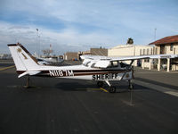 N1187M @ KLHM - Yolo County SHERIFF Department 1970 Cessna 172K in for maintenance @ Lincoln Regional Airport (Karl Harder Field), CA minus engine - by Steve Nation