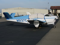 N5137C @ KLHM - Locally-based 1950 Beech B35 Bonanza under cover @ Lincoln Regional Airport (Karl Harder Field), CA (to new owner in Odessa, TX 2008-1-23) - by Steve Nation