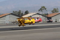 N122SH @ SZP - 1976 Eberle PITTS S-1S SPECIAL Sue Huang, Lycoming IO-360 180 Hp, synchronized takeoff Rwy 22 with red production 1983 Aerotek PITTS S-2A SPECIAL, Lycoming AEIO-360 180 Hp - by Doug Robertson