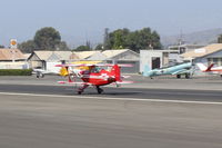 N49BR @ SZP - 1983 Aertek PITTS S-2A SPECIAL, Lycoming AEIO-360 180 Hp, landing roll - by Doug Robertson