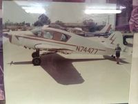 N74477 - We owned the plane for about 1 year.  She was based at Visalia Airport, California where I did my flight training. I was unable to license in her because I couldn't get the landing gear up.  Today I would go to a gym and develop my right arm. - by Irene Ziebarth