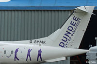 G-BYMK @ EGPN - Parked up at the Flybe hangar at Dundee. The following day it departed to Reykjavik enroute USA for scrapping. - by Clive Pattle