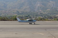 N704JH @ SZP - 1976 Cessna 150M, Continental O-200 100 Hp, takeoff roll Rwy 22. One of CP Aviation's trainer/rental aircraft. - by Doug Robertson