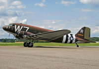 N345AB @ KLNS - Those invasion stripes are the real deal! This aircraft actually participated in the historic D-Day invasion! - by Daniel L. Berek