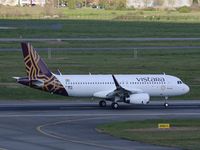 VT-TTK @ LFBO - Performing a test flight at Toulouse, wearing test reg F-WWIK - by AirbusA320