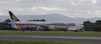 9V-SWE @ EGCC - Bit of a fight for the runway , joining the 777 is Dornier Jet OY-NCW and Flybe Dash 8 G-JEDP - by AirbusA320