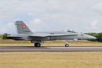 J-5015 @ LFSI - Swiss Air Force McDonnell Douglas FA-18C Hornet, Taxiing to holding point rwy 29, St Dizier-Robinson Air Base 113 (LFSI) Open day 2017 - by Yves-Q