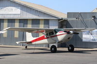 N2341C @ SZP - 1953 Cessna 180, Continental O-470-A 225 Hp, 1st year of 180 production, Horton STOLCRAFT mod., Micro Vortex generators, tundra tires, at CP Aviation ramp - by Doug Robertson