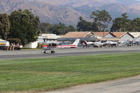N714HH @ SZP - 1977 Cessna 150M, Continental O-200 100 Hp, taxi off the active Rwy 22 - by Doug Robertson