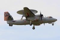 2 @ LFRJ - Grumman E-2C Hawkeye, Short approach rwy 08, Landivisiau Naval Air Base (LFRJ) Tiger Meet 2017 - by Yves-Q