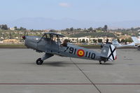 N131BF @ CMA - 1963 C.A.S.A. 1.131 BUCKER JUNGMANN, E.N.M.A. GIV Series, taxi turn to ramp parking after landing  Rwy 26 - by Doug Robertson