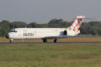 EC-MGS @ LFRB - Boeing 717-2CM, Taxiing to holding point rwy 07R, Brest-Bretagne Airport (LFRB-BES) - by Yves-Q