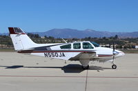 N550JA @ CMA - 1962 Beech 95-A55 BARON, two Continental IO-470 260 Hp each, six seats is an option on this model and on the 1963 production. - by Doug Robertson