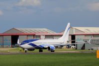 N737M @ EGSH - rolled out freshly painted in the new livery - by AirbusA320