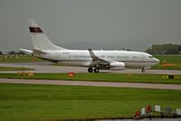 N666ML @ EGCC - taxing out for take off on runway 23L will cross runway 23R - by andysantini