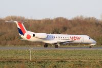 F-GUBC @ LFRB - Embraer ERJ-145LR, Taxiing to holding point rwy 25L, Brest-Bretagne airport (LFRB-BES) - by Yves-Q