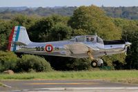 F-BKOI @ LFRU - Morane-Saulnier MS-733 Alcyon, On final rwy 23, Morlaix-Ploujean airport (LFRU-MXN) Air show 2017 - by Yves-Q