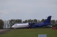 G-IACY @ EGSH - Making her first visit to Norwich even though it was brief, taxi past terminal and depart - by AirbusA320