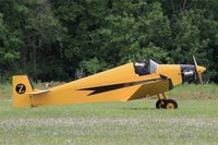 91-YJ @ LFFQ - Jodel D-9 Bebe, Taxiing to parking area, La Ferté-Alais airfield (LFFQ) Air show 2016 - by Yves-Q