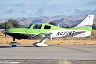 N420WT @ KBOI - Taxiing on Foxtrot for RWY 10R. - by Gerald Howard