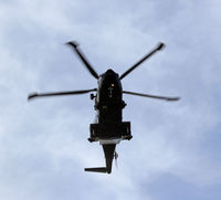 ZJ992 @ EGDX - Agusta Westland Merlin HC3A, RN, callsign Jungly424 coded 424, seen running into MOD St Athan.
