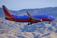 N212WN @ KBOI - Landing RWY 10L. - by Gerald Howard
