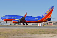 N943WN @ KBOI - Landing RWY 10L. - by Gerald Howard